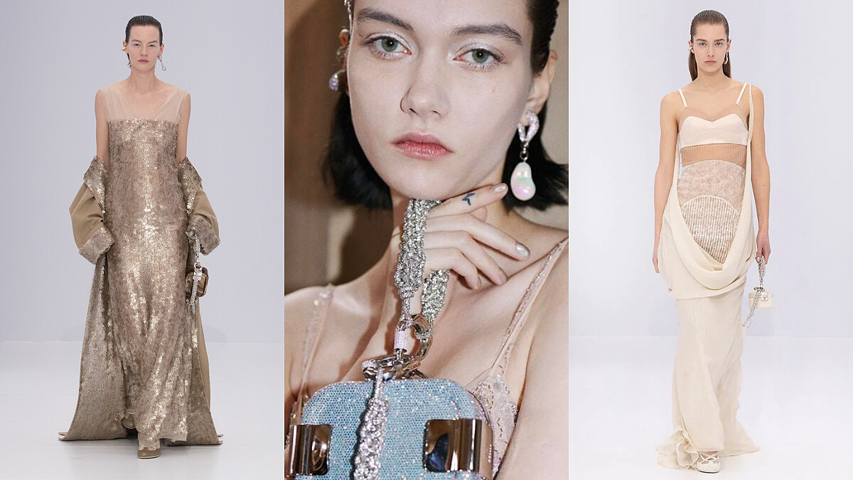 Fendi把女性內著變成高級訂製服!未來感金屬色蕾絲,2023高訂大秀5重點整理