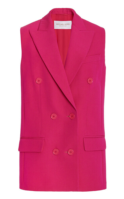 Michael Kors 桃紅色無袖西裝外套,價格電洽。
