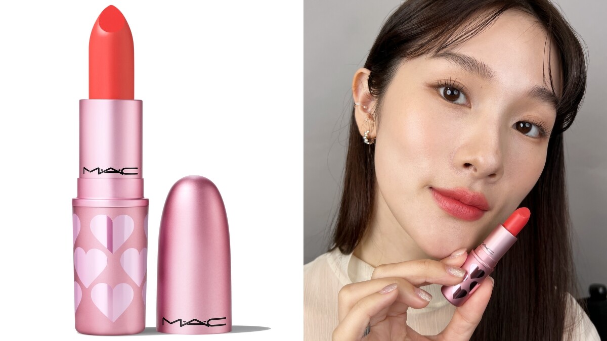 M.A.C撩心攻略時尚專業唇膏#That Tickles試色。