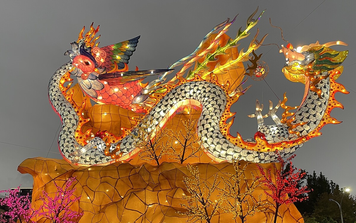 龍山寺每年都會有龍形花燈供信眾祈福。(圖/翻攝自財團法人台北市艋舺龍山寺 Facebook粉絲專頁)