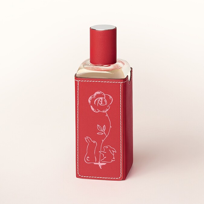 愛馬仕聞香珍藏系列玫瑰花道限量款-手繪皮套版限量款100ml,NT77,200