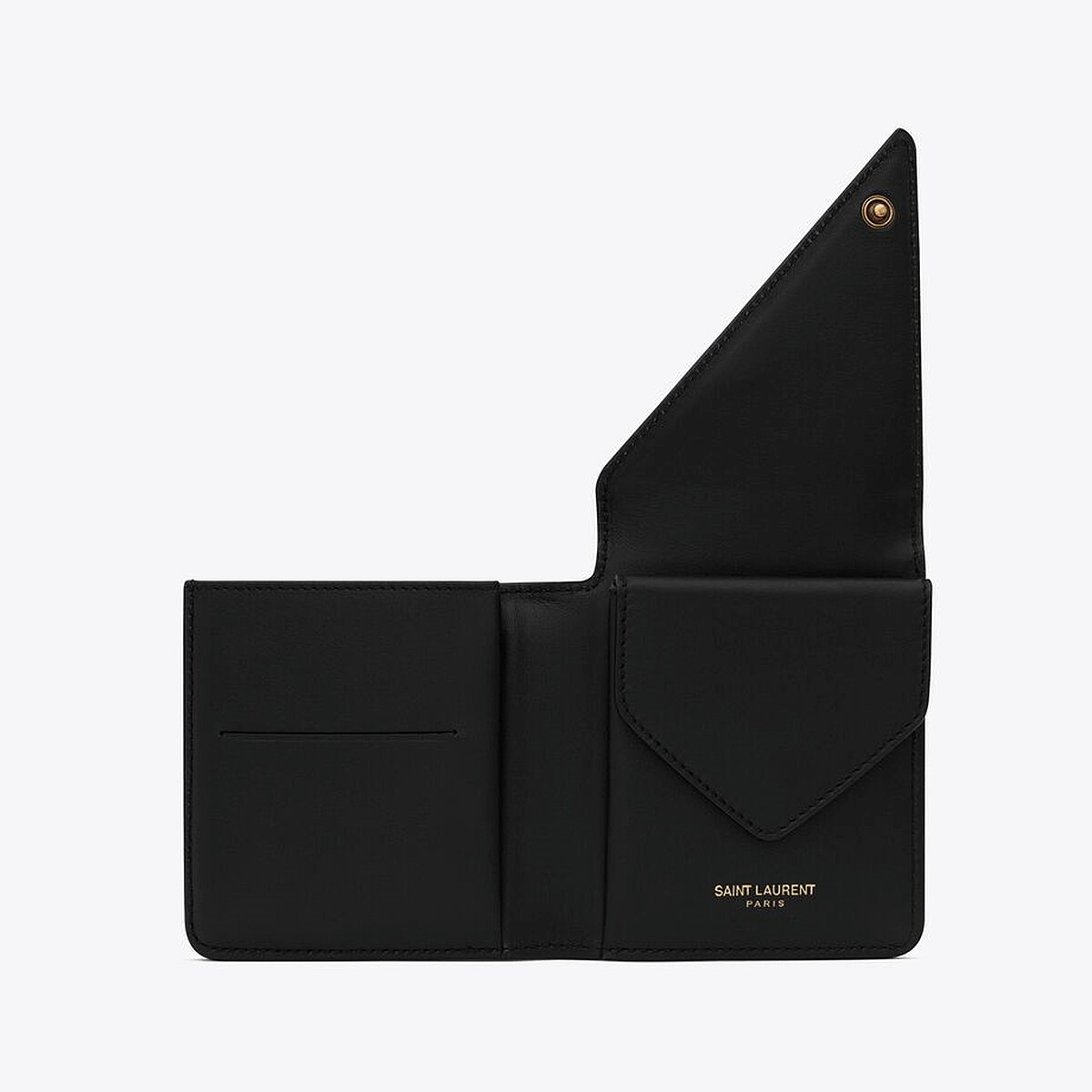 YSL JAMIE皮革摺式錢包，NT 16,750