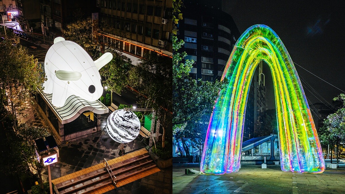 「光展區」作品：光兔現蹤、彩虹教堂