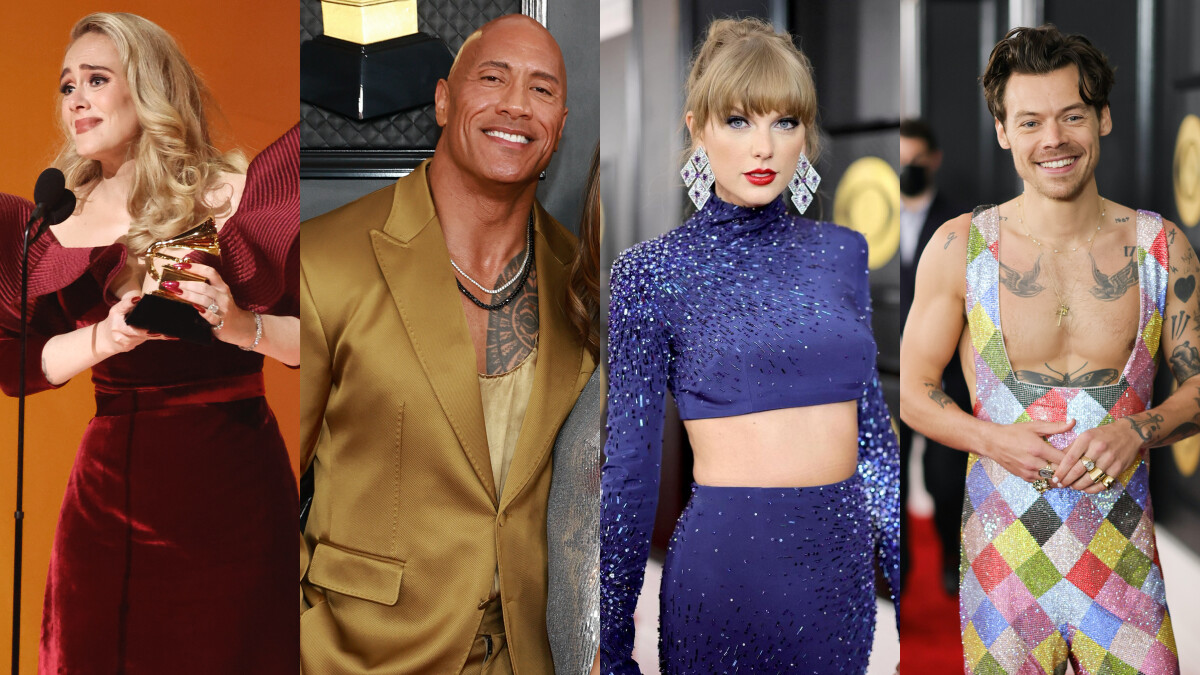 2023葛萊美獎紅毯太有趣！Adele巨石強森驚喜同框，最難忘的紅毯造型盤點