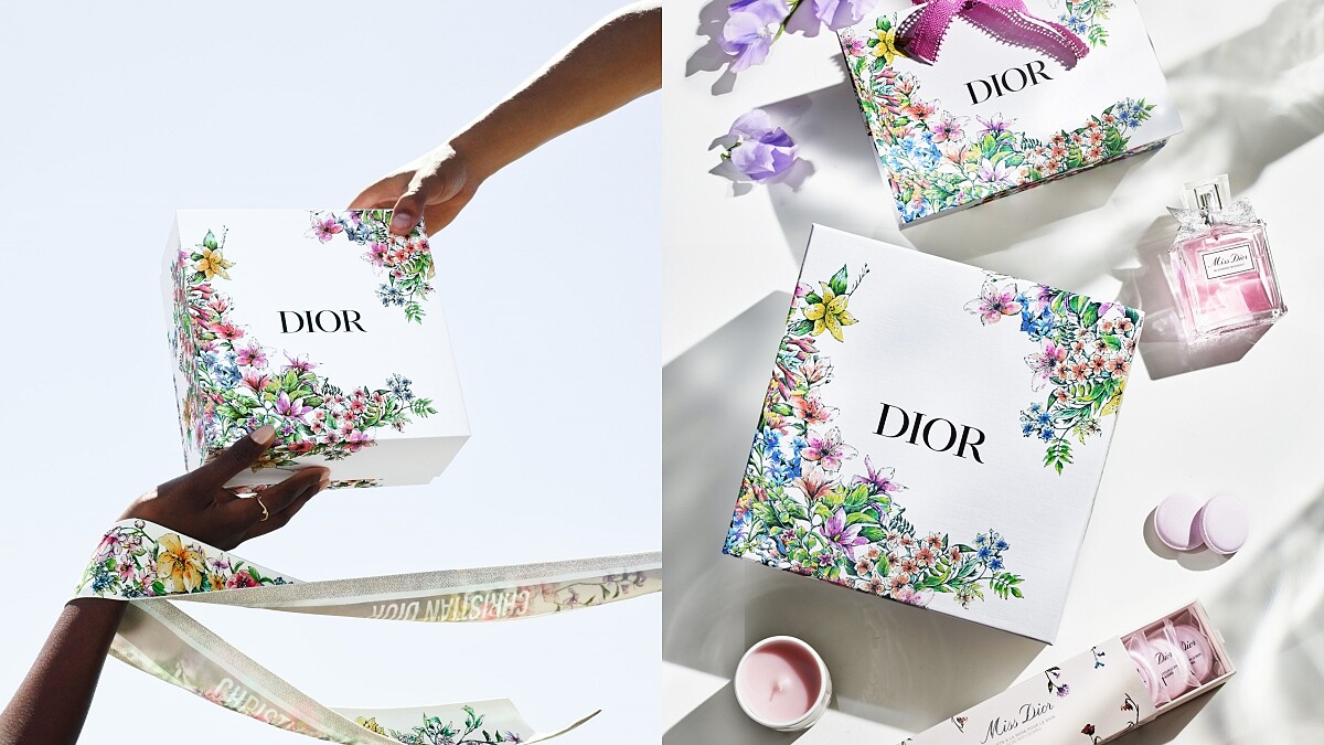 DIOR迪奧22023愛戀花語限量包裝服務與Miss Dior系列情境圖。DIOR迪奧22023愛戀花語限量包裝服務與Miss Dior系列情境圖。