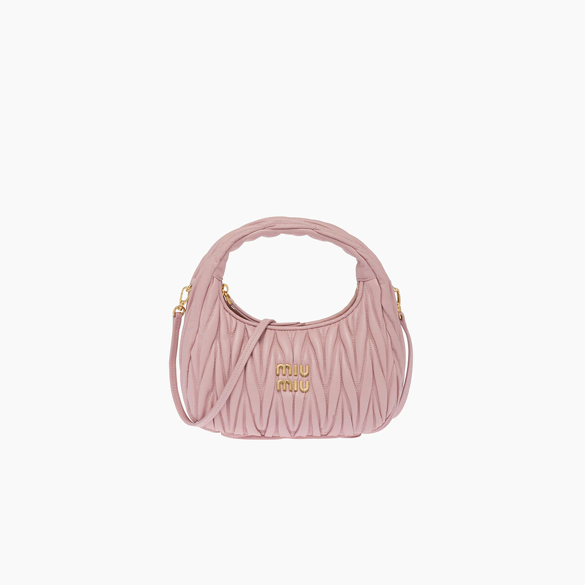 Miu Miu Miu Wander Matelass&eacute;納帕軟皮革手提肩背包，NT 76,000