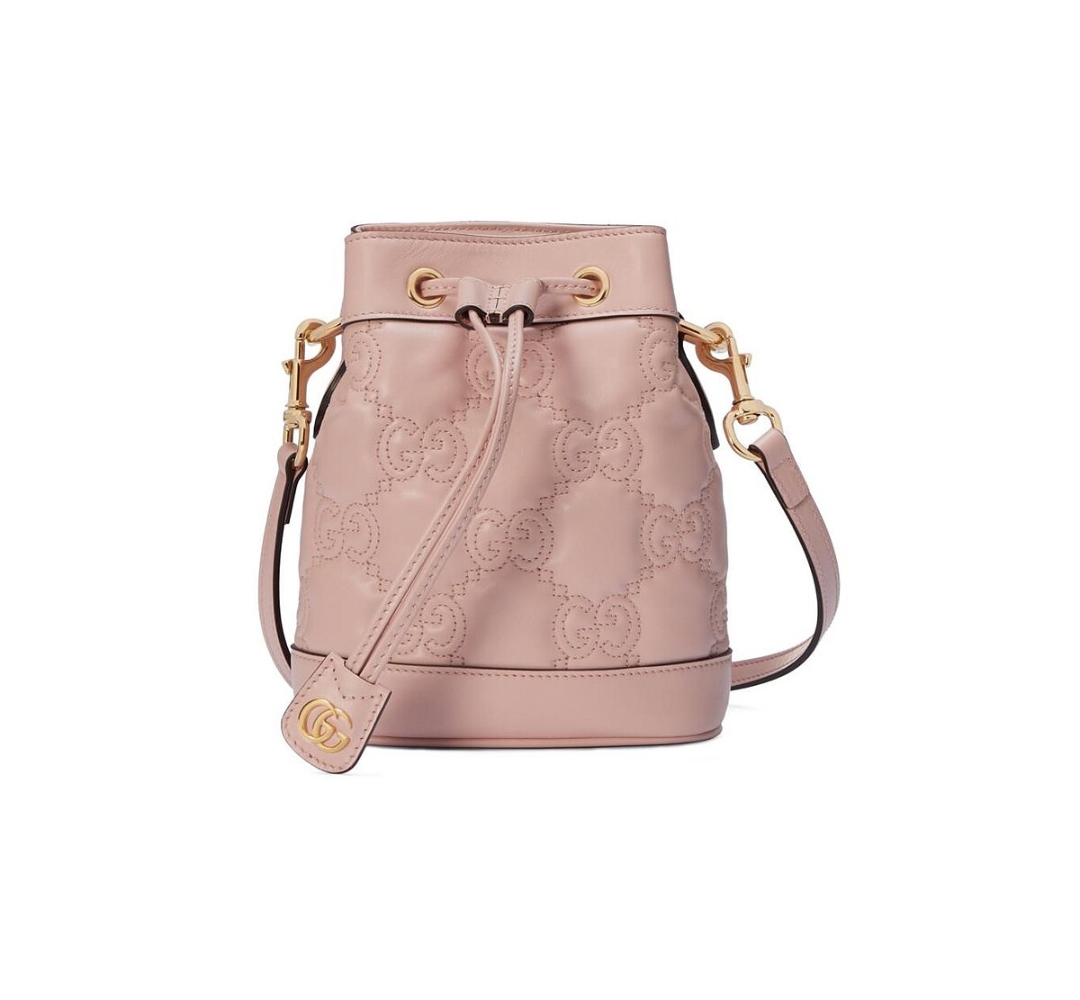Gucci Matelass粉色小型水桶包，NT 65,500