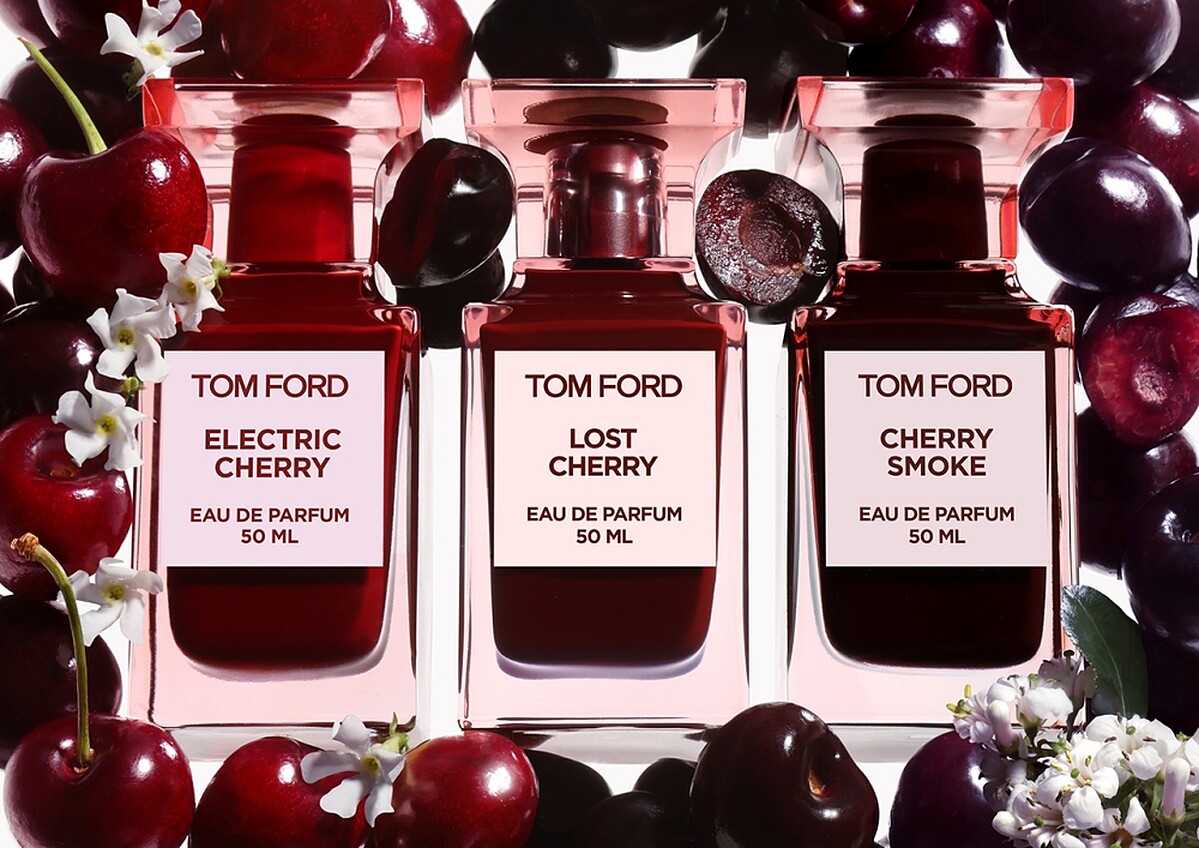 TOM FORD情慾櫻桃系列香水形象圖。