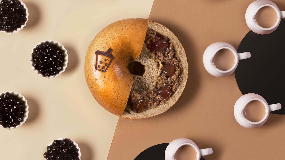 來一「顆」三分微糖手作珍奶！好丘新品《黑糖珍奶貝果》可愛美味雙殺