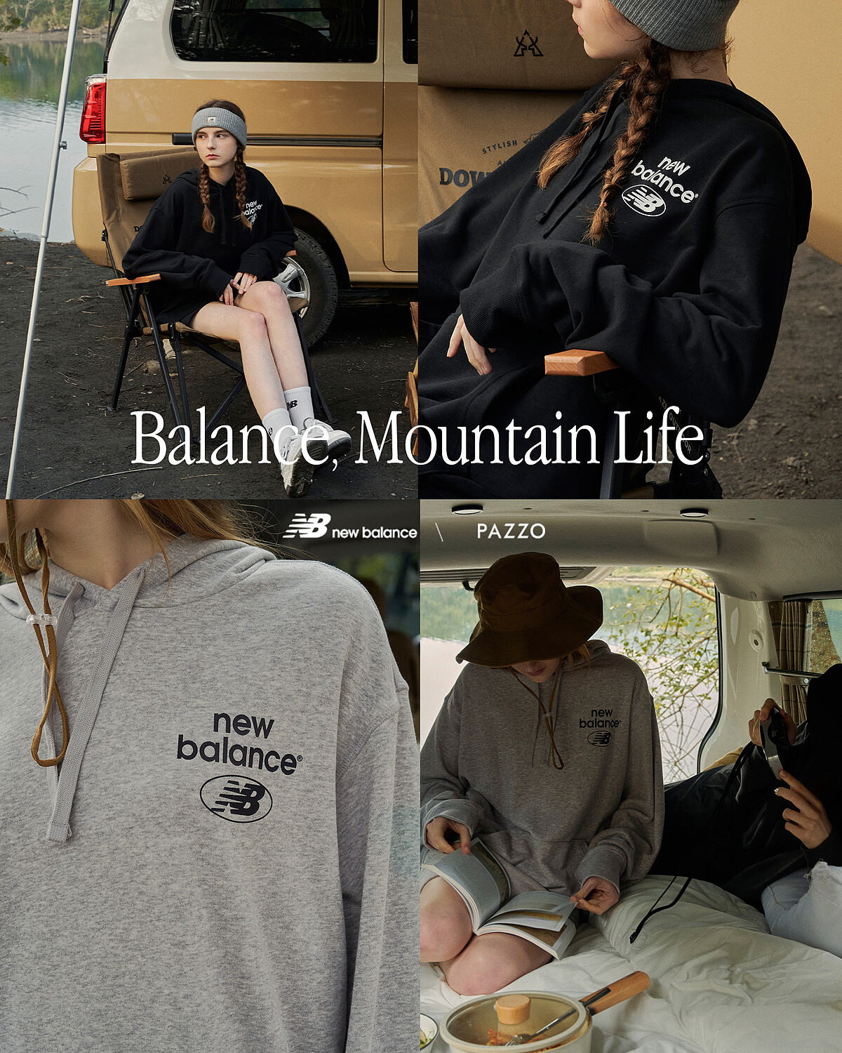 Pazzo X New Balance Logo連帽Tee，NT 1,680