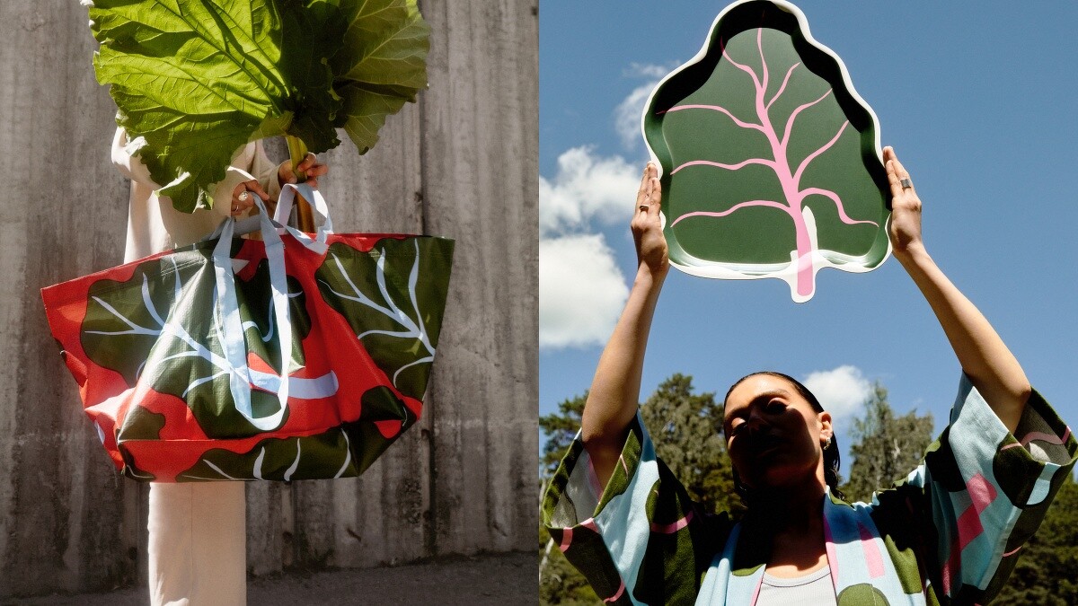 IKEA X Marimekko BASTUA聯名系列71公升購物袋99元、浴袍1599元