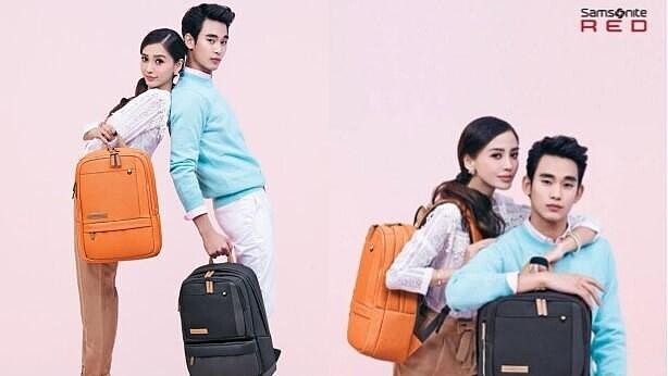 亞洲你最紅! 金秀賢緊抱Angela baby 攜手代言 Samsonite RED