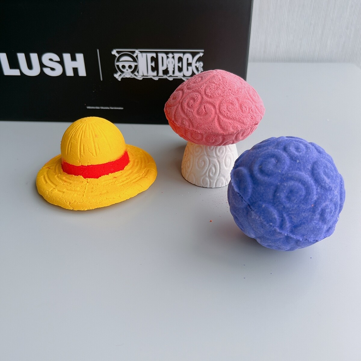 LUSH x ONE PIECE人人果實汽泡彈實拍。