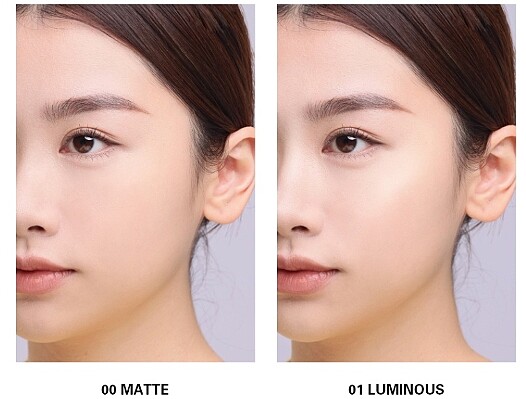 heme輕透持妝蜜粉#00絲霧、#01柔光妝感示範。