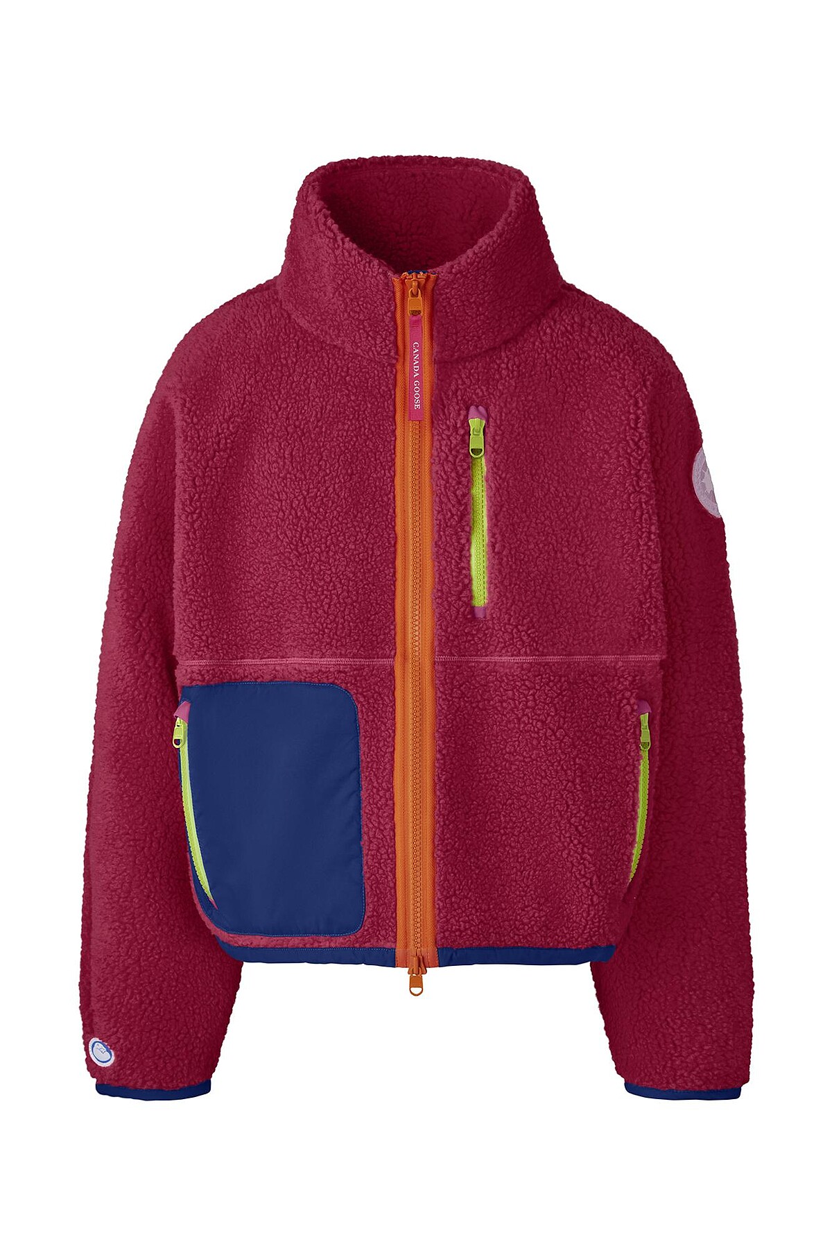 羊毛抓絨夾克- 紫紅色，$24,800