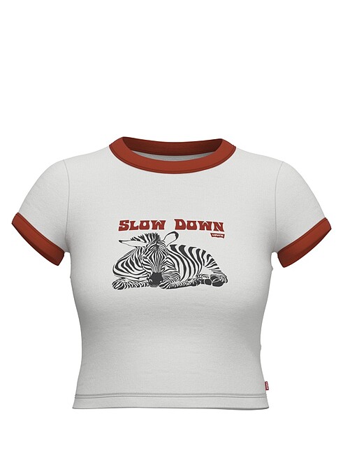 短版斑馬滾邊TEE NT$ 1,290