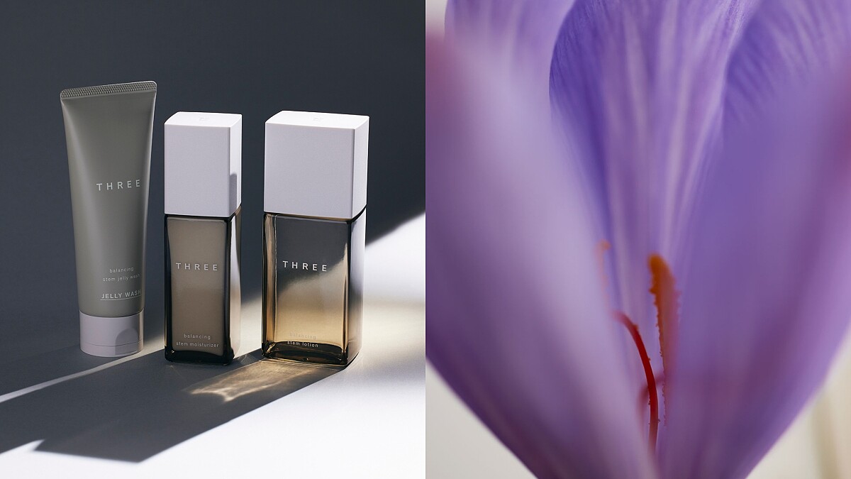 THREE Stem基萃系列與番紅花萃取精華。