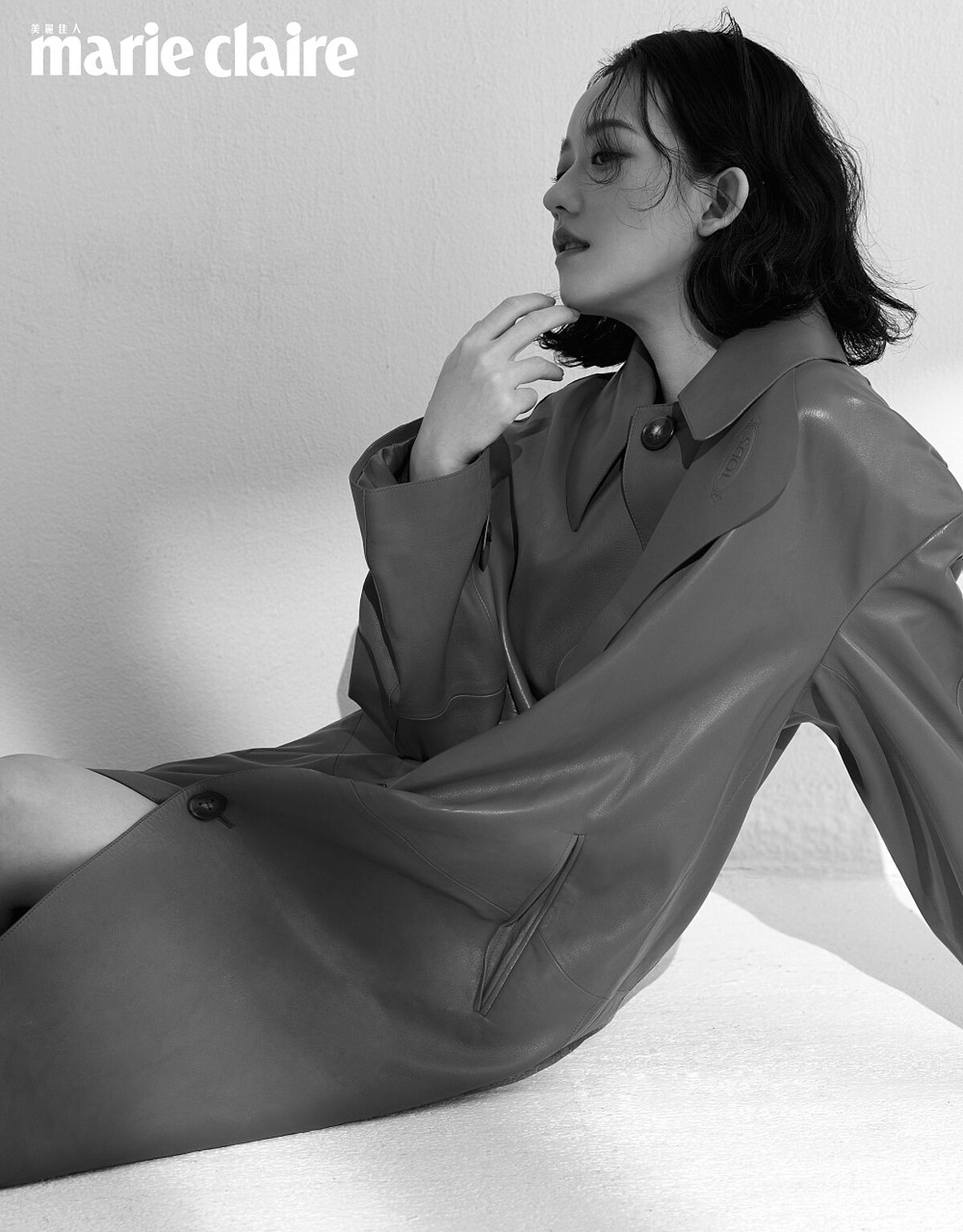 紅色皮革風衣，by Tod&rsquo;s。