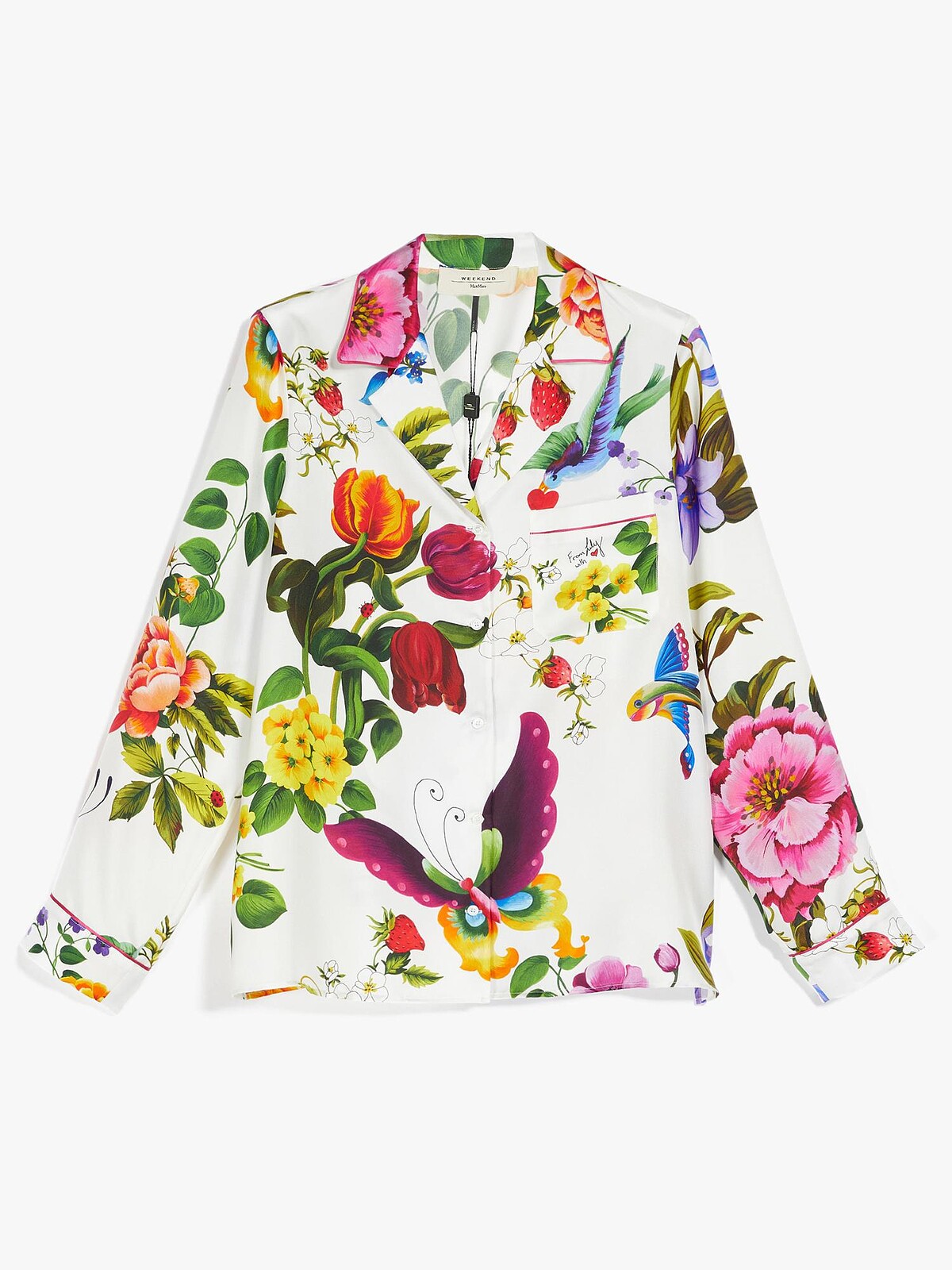 白色印花襯衫，價格店洽。