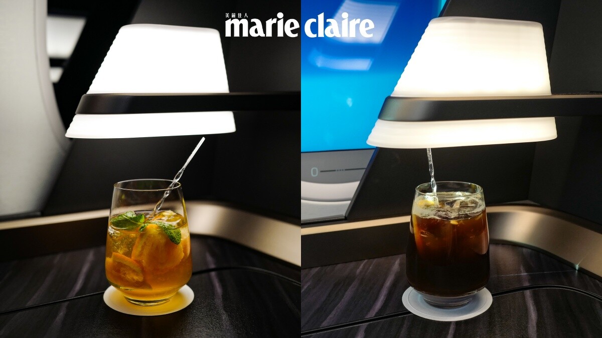 左邊為調酒「星空莫西多」，右邊為全新飲品「可樂咖啡」