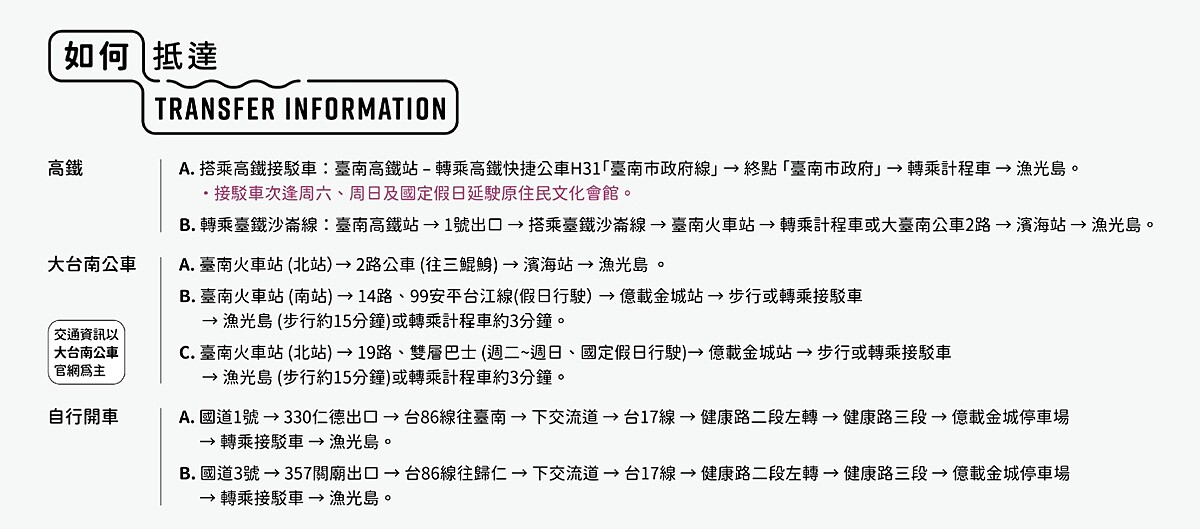 2023漁光島藝術節交通資訊一覽