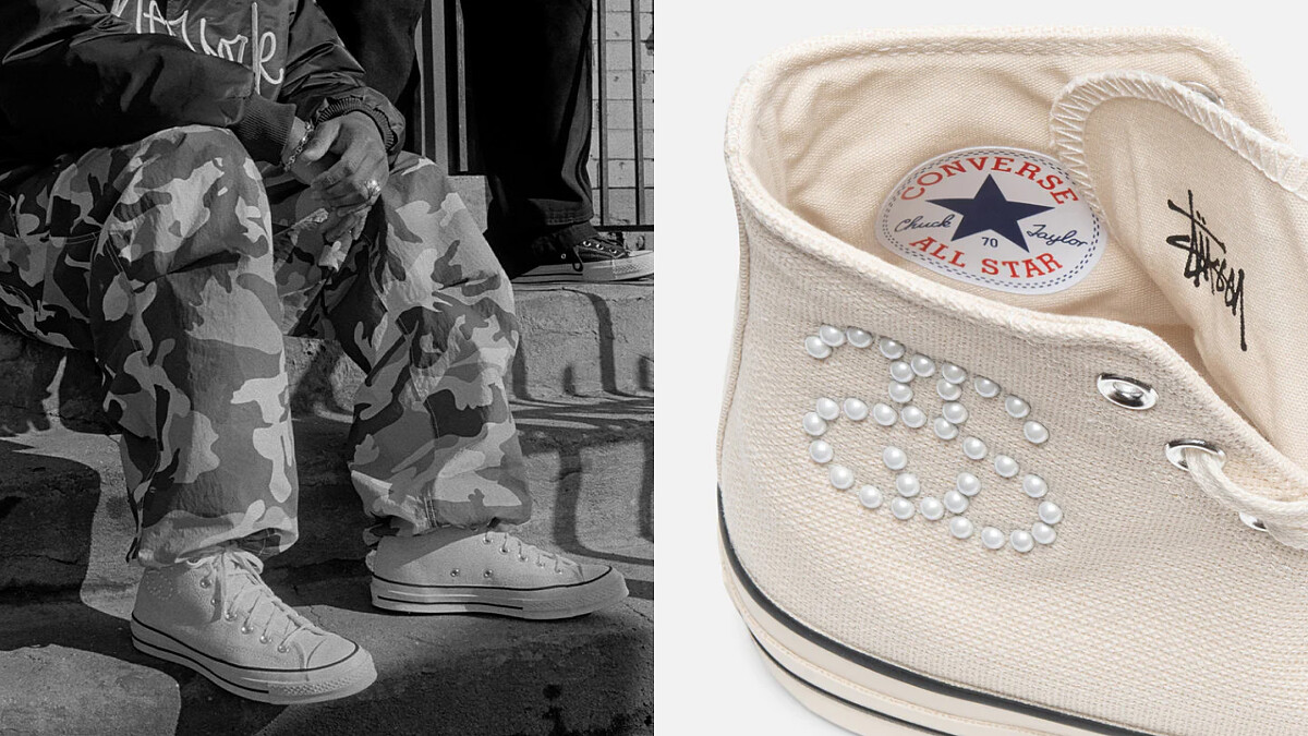 Converse X Stüssy聯名再度來襲！SS logo換上浪漫珍珠，設計與商品資訊一次看