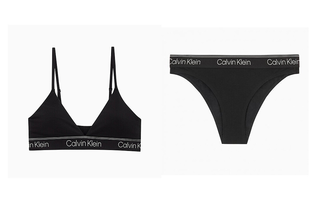 Athletic 棉質三角內衣，NT1,980；Athletic 棉質比基尼內褲，NT1,280