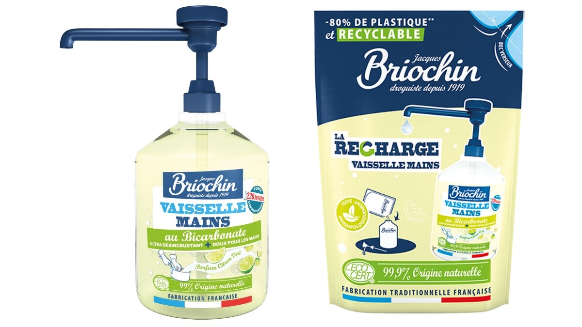 Jacques Briochin藍牌碧歐馨檸檬小蘇打護手洗碗精500ml，NT350、補充包500ml，NT300