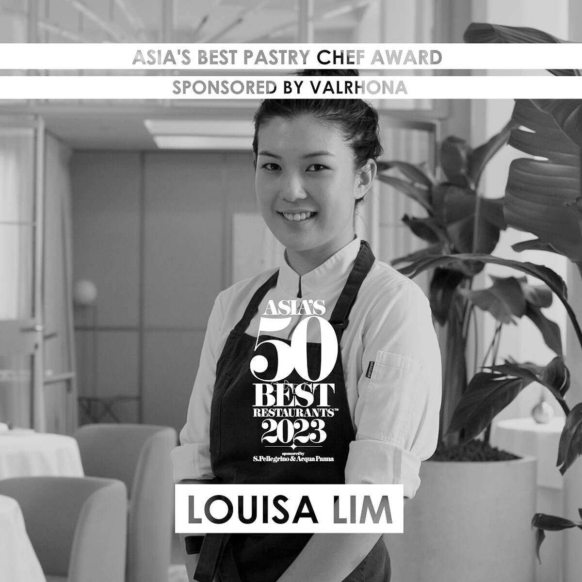 甜點主廚 Louisa Lim 更榮獲法芙娜（Valrhona）贊助的「亞洲最佳甜點主廚」（Asia&rsquo;s Best Pastry Chef Award）。