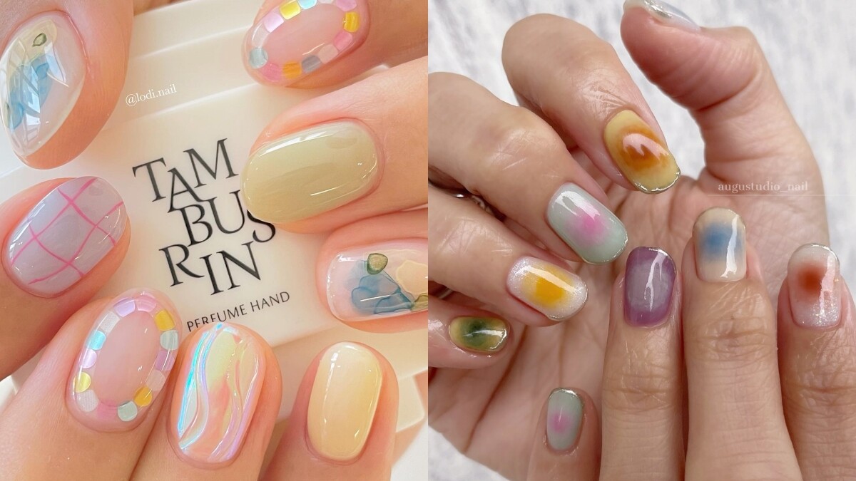 2023春夏馬卡龍美甲10款推薦，跳色腮紅、撞色暈染⋯讓指尖春意盎然！