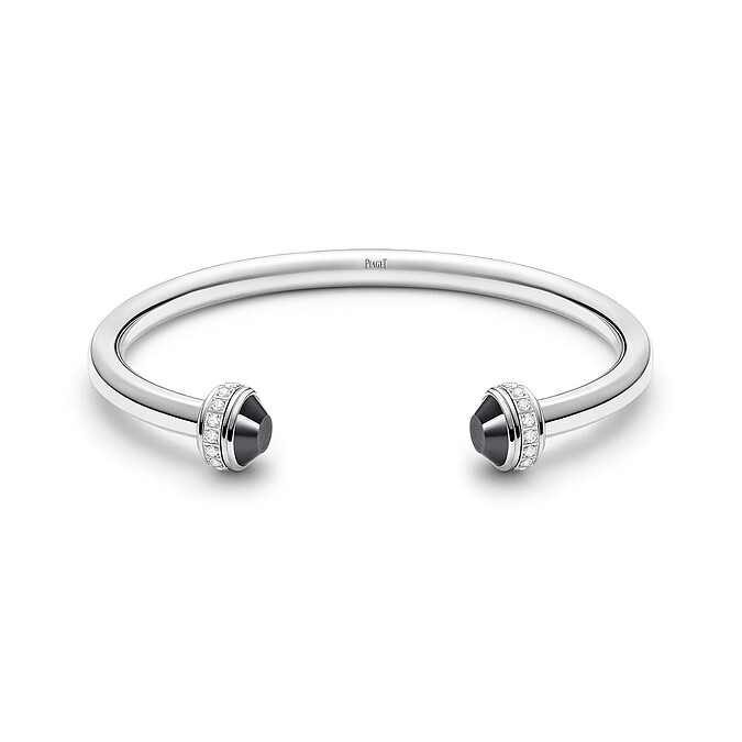 陳昊森穿搭同款：PIAGET Possession系列18K白金黑色陶瓷鑽石手環，建議售價NT$395,000