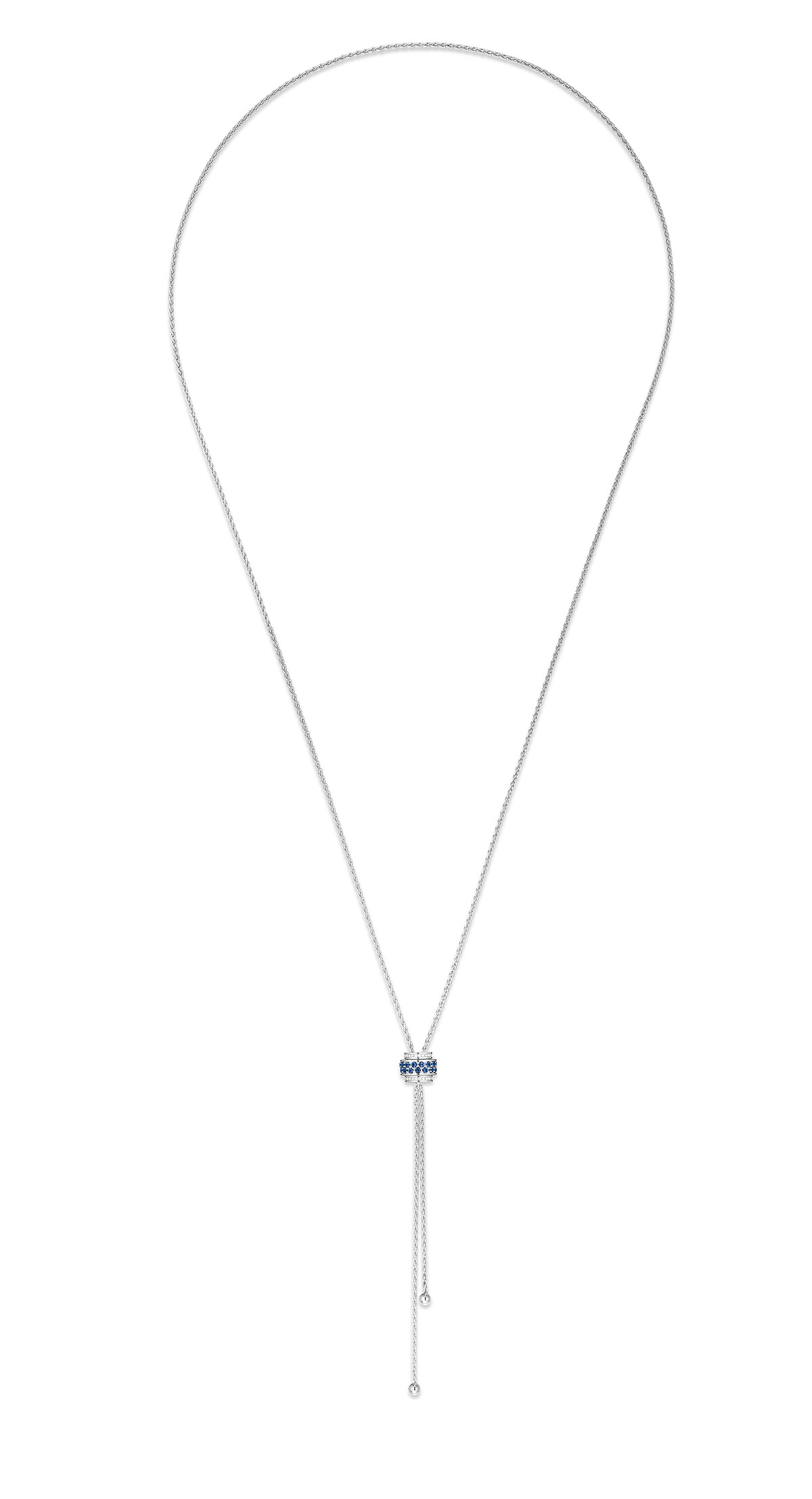 陳昊森穿搭同款：PIAGET Possession系列18K白金藍寶石鑽石項鍊，建議售價NT$292,000