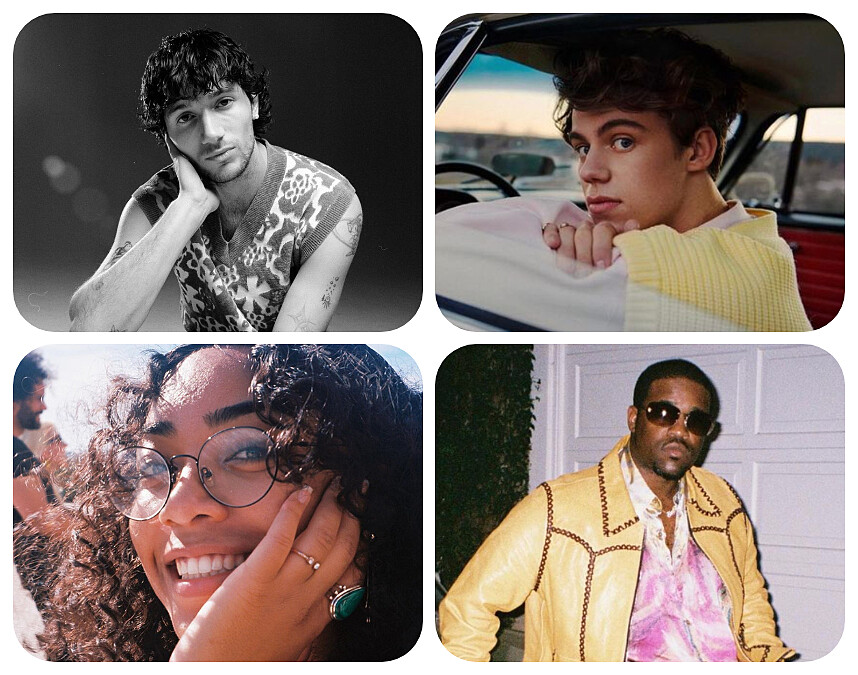 （上排右左至右）&nbsp;Jeremy Zucker、&nbsp;Peder Elias（下排由左至右）Umi、Ferg