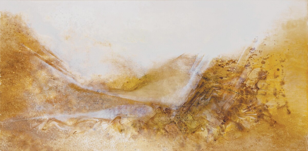 【季豐軒】Lalan, &ldquo;&Agrave; Edgard Var&egrave;se (To Edgard Var&egrave;se)&rdquo;, oil on canvas, 97 x 195 cm. Image courtesy of Kwai Fung Hin Art Gallery. 謝景蘭〈向埃德加 &middot; 瓦雷茲致敬〉，油彩畫布，97 x 195公分，圖片由季豐軒提供。