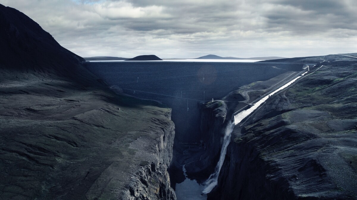 險峻的冰島大壩。