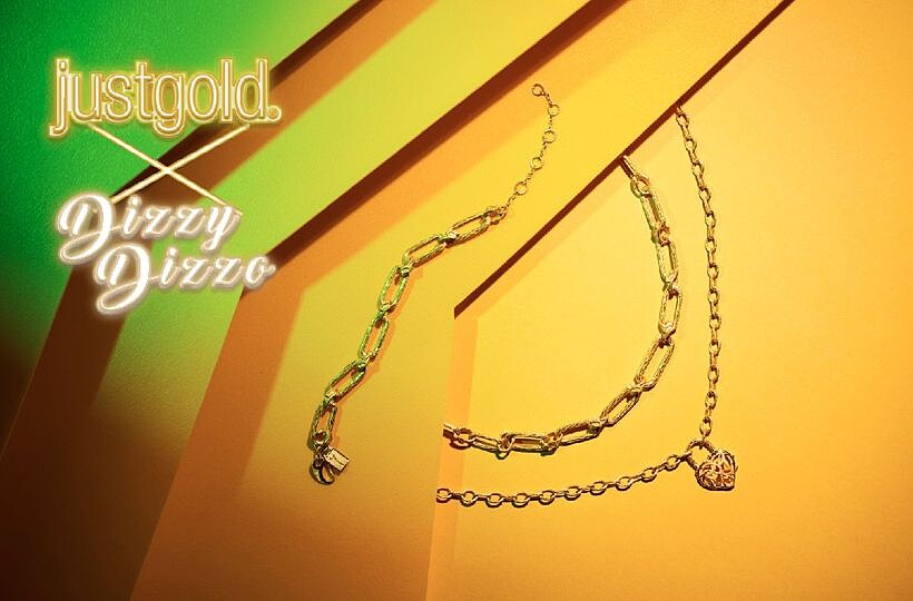 Just Gold鎮金店與蔡詩芸聯名珠寶 「簡約系列」與「心鎖純金項鍊」