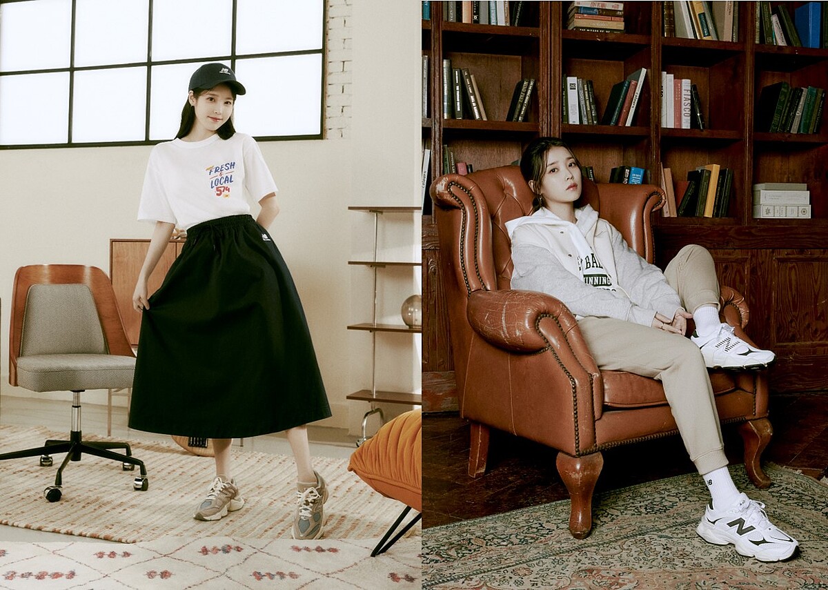 IU穿著可甜可鹹造型時髦的9060系列