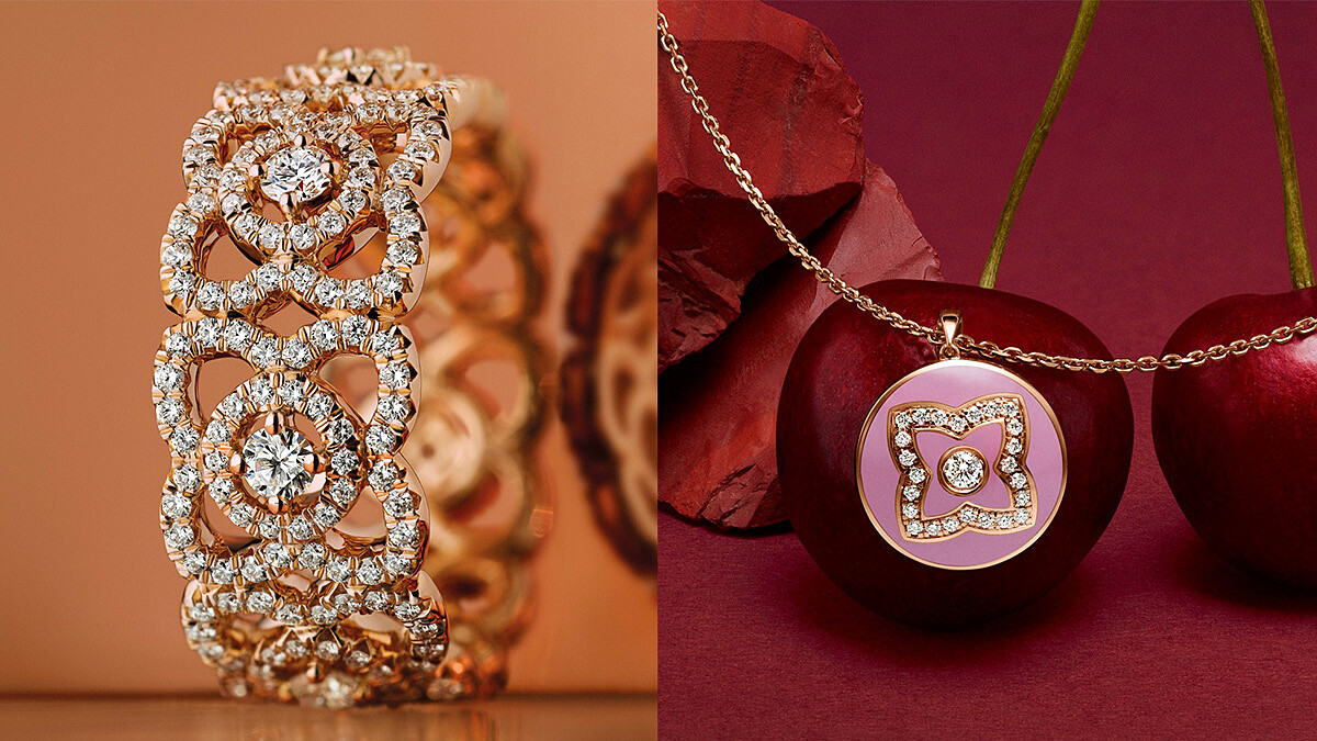 M編2023最想入手的精品輕珠寶！許路兒示範優雅混搭De Beers 超人氣 Enchanted Lotus系列新品，亮眼又繽紛的鑽石設計，展現少女感多變魅力！