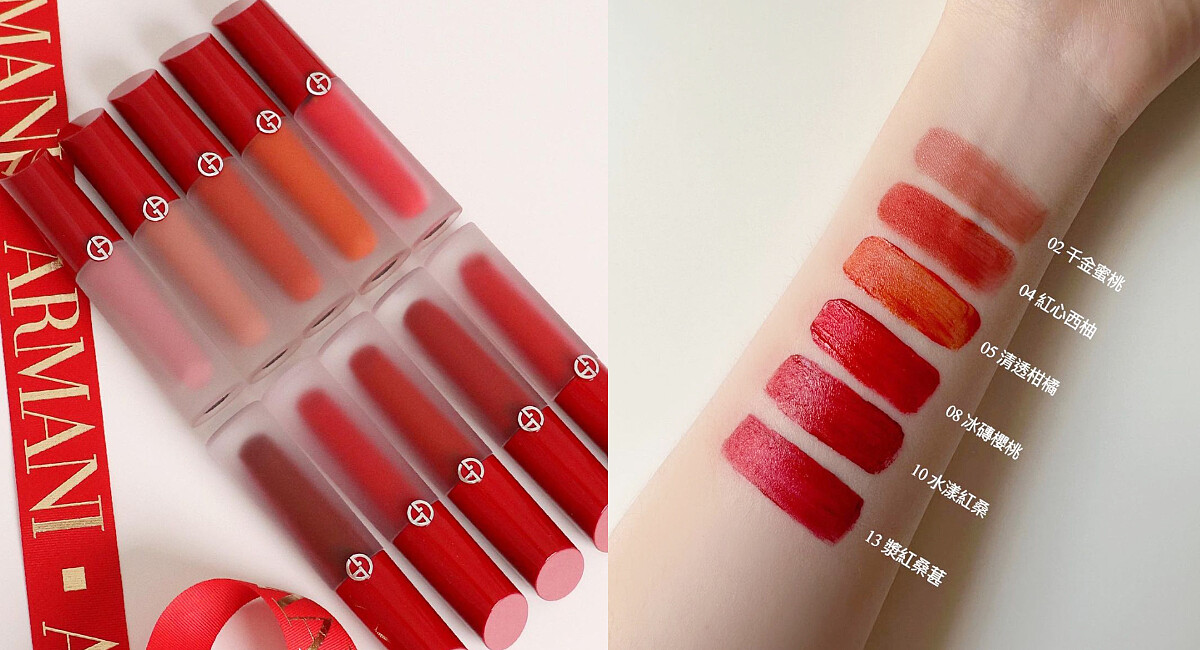 【奢華絲緞訂製水唇釉】4ml/ $1,450 (圖片出處：https://www.instagram.com/p/CrLODNKyrEV/ & https://www.instagram.com/p/Co4SBEvrYv3/)