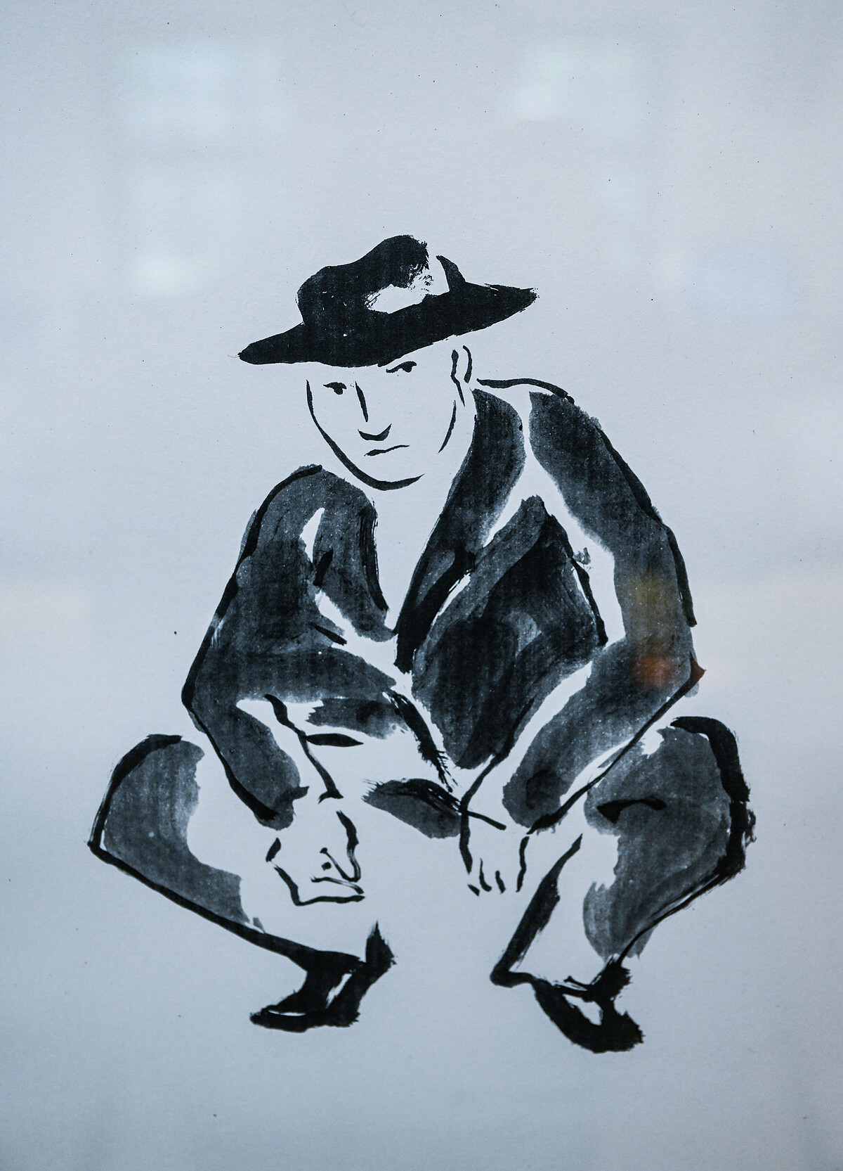 特展展品《守護》，劇中鄭人碩飾演的角色&mdash;石頭爸。