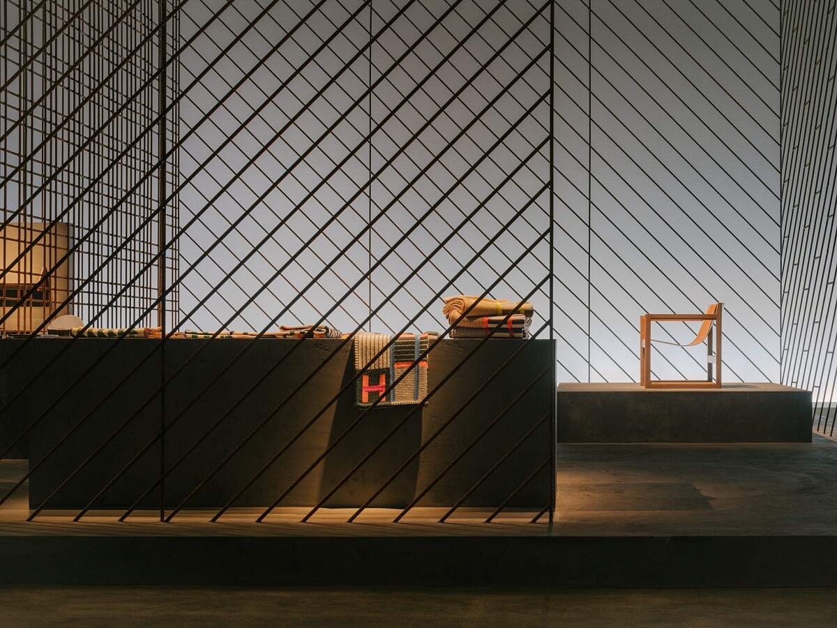 愛馬仕米蘭設計週的現場。