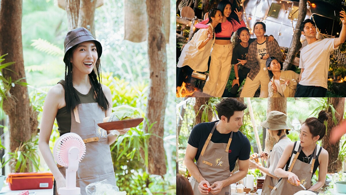 《光露營就很忙了》做早餐就忙慘！林心如上桌女兒同款，楊謹華烤焦漢堡？