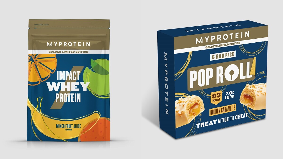 果汁牛奶口味Impact乳清蛋白粉1公斤裝售價1680元、黃金焦糖口味超迷你高蛋白棒6入裝售價530元
