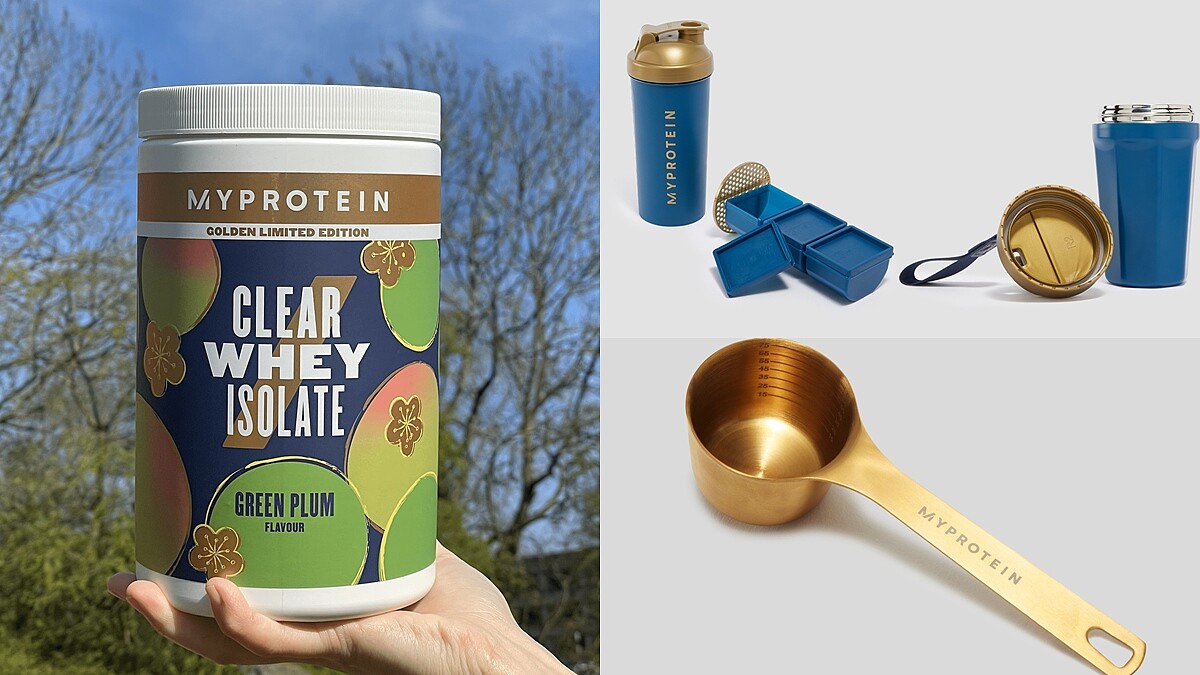 Myprotein夏天新口味「青梅」清爽上市！酸甜口感只在黃金周推出，藍金搖搖杯、金湯匙打造時髦健身裝備