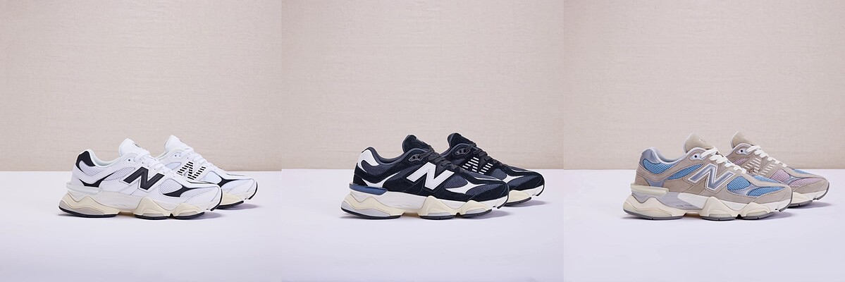 NEW BALANCE U9060AAB(夜黑白)、U9060AAA(極致黑) 、U9060MUS(岩石灰), NT4,680。