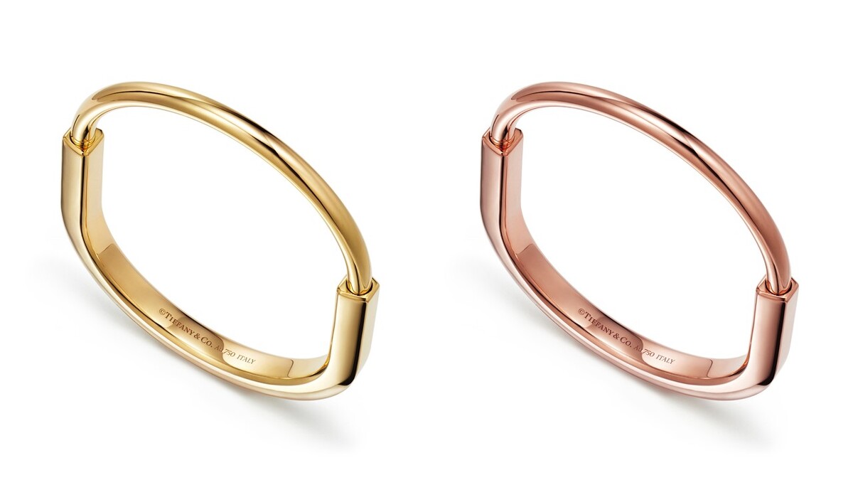 Tiffany Lock 18K金手鐲、18K玫瑰金手鐲。