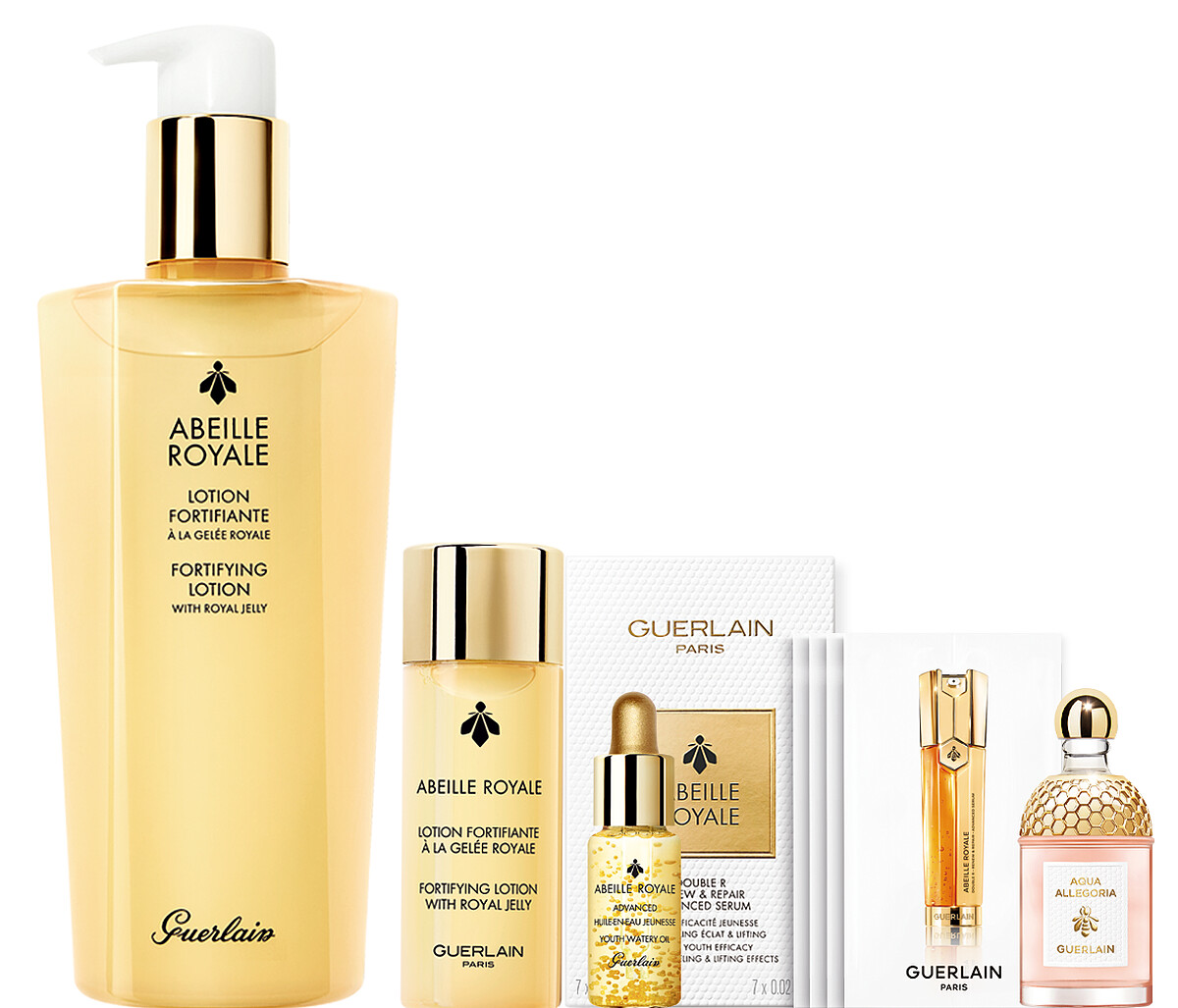 買：皇家蜂王乳蜜露 300ml，贈：皇家蜂王乳蜜露 40ml、皇家蜂王乳平衡油3G 5ml、皇家蜂王乳雙導精華 體驗禮(輕巧盒裝版)、花草水語 初綻沁梨淡香水 7.5ml，優惠價$ 4,760，價值$ 7,463【63折優惠】。