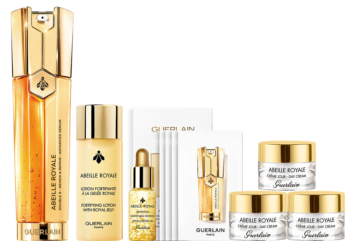 買：皇家蜂王乳雙導精華 50ml，贈：皇家蜂王乳蜂蜜修護霜 7ml *3 、皇家蜂王乳蜜露 40ml、皇家蜂王乳平衡油3G 5ml、皇家蜂王乳雙導眼部精華 7日體驗禮，優惠價$ 8,250，價值$ 13,180【62折優惠】。