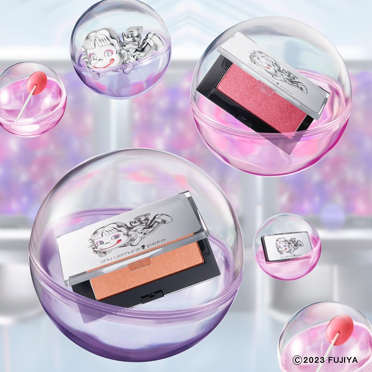 shu uemura植村秀X Peko糖果頰彩盤形象照。