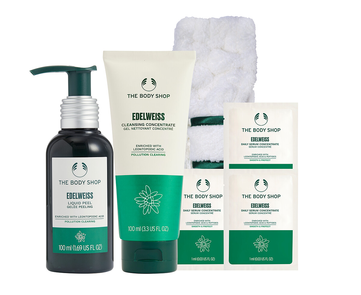 潔顏乳-100ML *1、更新液-100ML *1、活顏素-1ML *3、漾顏髮帶 *1 特惠 NT1690 (原價 NT2860、59折)